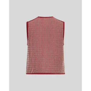 Women's Striped Pattern Gilet Moss Copenhagen Priscilla image-1
