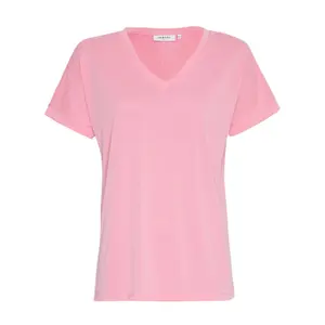T-shirt de pescoço em v das mulheres Moss Copenhagen Fenya Modal image-0