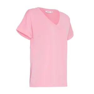 T-shirt de pescoço em v das mulheres Moss Copenhagen Fenya Modal image-1