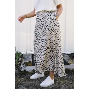 Pleated skirt for women Moss Copenhagen Angelina AOP image-3