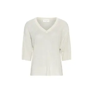 Camiseta 2/4 decote em V mulher Moss Copenhagen Rini Kobra image-0