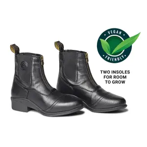 Zipped Leather Ankle Boots Child Mountain Horse Veganza image-1