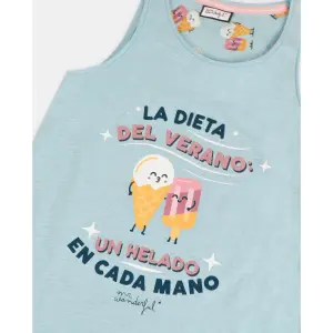 Summer girls' dietary tank top Mr. Wonderful image-1