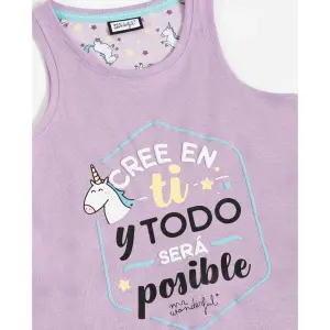 Girls' camisole pyjamas Mr. Wonderful Cree en ti image-1