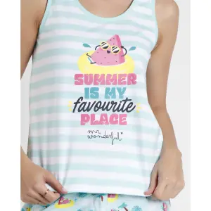 Pijama sem mangas mulher Mr. Wonderful Sandía image-4