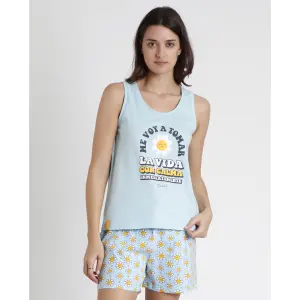 Pijama sem mangas mulher Mr. Wonderful Positive image-1