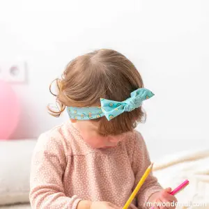 Elastic headband with girl's bow Mr. Wonderful image-2