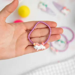 Set of 3 hair clips + 3 hair elastics - unicorn Mr. Wonderful (x3) image-3