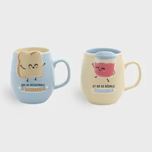 Tazas - lo semejante atrae a lo semejante y estamos juntos en esto Mr. Wonderful (x2) image-0