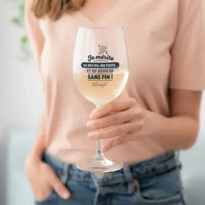 Verre à vin - je mérite un bon vin, une fiesta… et du bonheur sans fin  Mr. Wonderful image-2