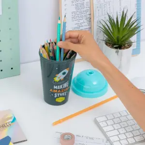 Colored pencils with pencil cup Mr. Wonderful Making amazing stuff (x24) image-0