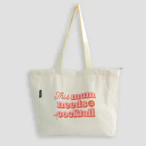 Mala de mão em lona Mr. Wonderful This mum needs a cocktail image-0