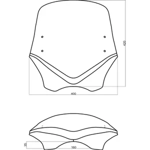 Parabrezza moto con spoiler MRA Yamaha/Aprilia DT 125 RE image-3