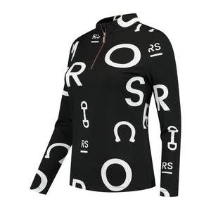 1584-001-maillot-equitation-manches-longues-femme-mrs-ros-jet-set-logo-noir-blanc