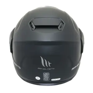 Modularer Motorradhelm mit einfarbigem Visier MT Helmets Atom SV image-1