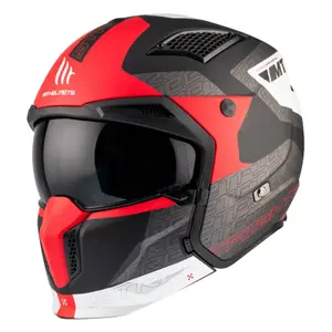 Casque moto trial simple ecran transformable avec mentonniere amovible MT Helmets Streetfighter Sv Totem B15 (Ece 22.06) image-1