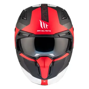Casque moto trial simple ecran transformable avec mentonniere amovible MT Helmets Streetfighter Sv Totem B15 (Ece 22.06) image-3