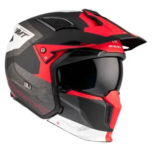 Casque moto trial simple ecran transformable avec mentonniere amovible MT Helmets Streetfighter Sv Totem B15 (Ece 22.06) image-5