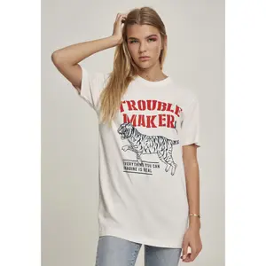 Dames-T-shirt Mister Tee troublemaker image-1