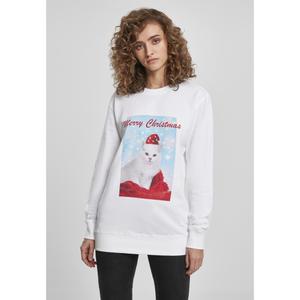Women's T-shirt Mister Tee merry chritma cat image-2