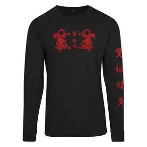 Women's T-shirt Mister Tee chinee letter longleeve image-0