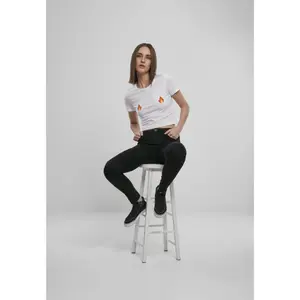 Dames-T-shirt Mister Tee flames image-2