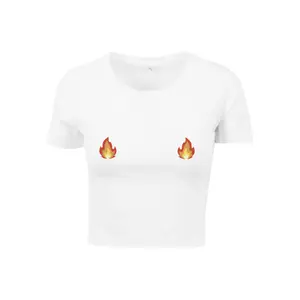 Dames-T-shirt Mister Tee flames image-0