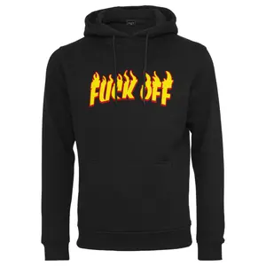 Hoodie Mister Tee fuck flames image-0