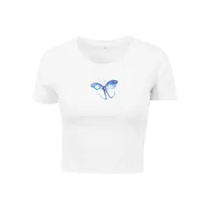 Γυναικείο T-shirt Mister Tee butterfly cropped image-0