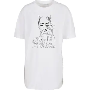 Dames-T-shirt Mister Tee ladies inner peace sign image-0