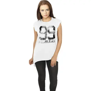 Dames-T-shirt Mister Tee ladies 99 problems roses image-0