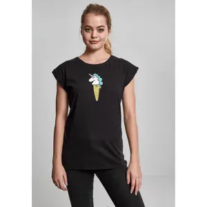 Dames-T-shirt Mister Tee waffle unicorn image-1
