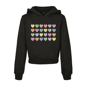 Child hoodie Mister Tee heart candy cropped image-0
