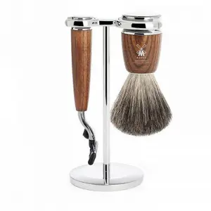 Kit na holení bezpečnostní frêne Mühle Rytmo Mach3 Pur (x3)