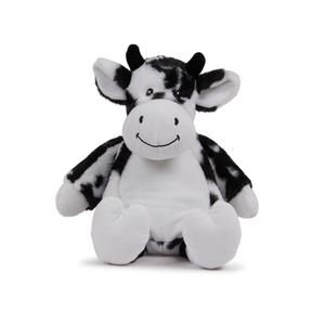 Black and white cow plush toy Mumbles