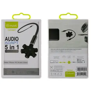 Connect hub jack 3.5mm 5 sorties Muvit image-1