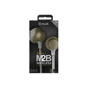 Écouteur kit piéton stéréo aluminium sans fil Muvit M2B image-1