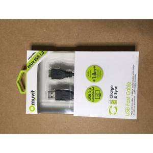 Câble USB/Micro USB droit Muvit