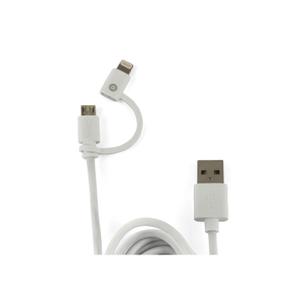 Câble USB 2 en1 2.4A Usb/Micro-Usb/Lightning Muvit Spring