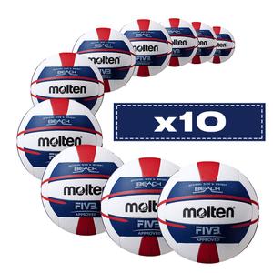 Lot de 10 ballons femme Beach-volley Molten V5B5000