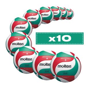 Lot de 10 ballons de compétition Molten V5M5000 LNV