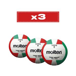 Lote de 3 balones Molten volleyball