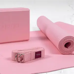 Tapis de yoga con ladrillo y correa Myga image-2