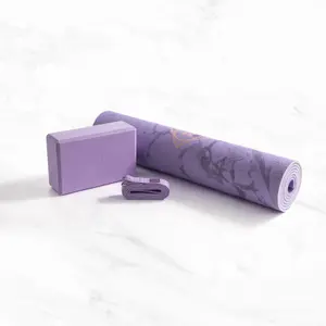 Tapis de yoga avec brique et sangle Myga image-1