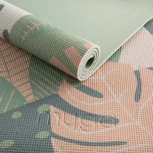 Non-slip Yoga and Fitness Mat Myga Palmen Design image-4