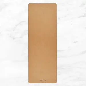 Tapis de yoga en liège extra larges Myga Natur image-0