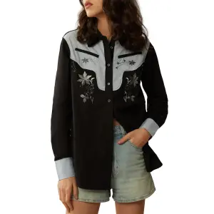 Embroidered Long Sleeve Shirt Women Myra Bag Bohera Sheela