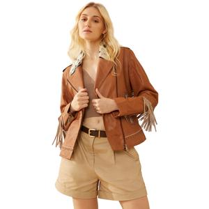 Damska kurtka skórzana Myra Bag Phoenix Fringed