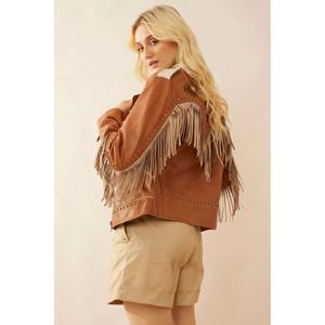 Damska kurtka skórzana Myra Bag Phoenix Fringed image-2