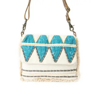 Women's shoulder Bag Myra Bag Teal Peaks image-0